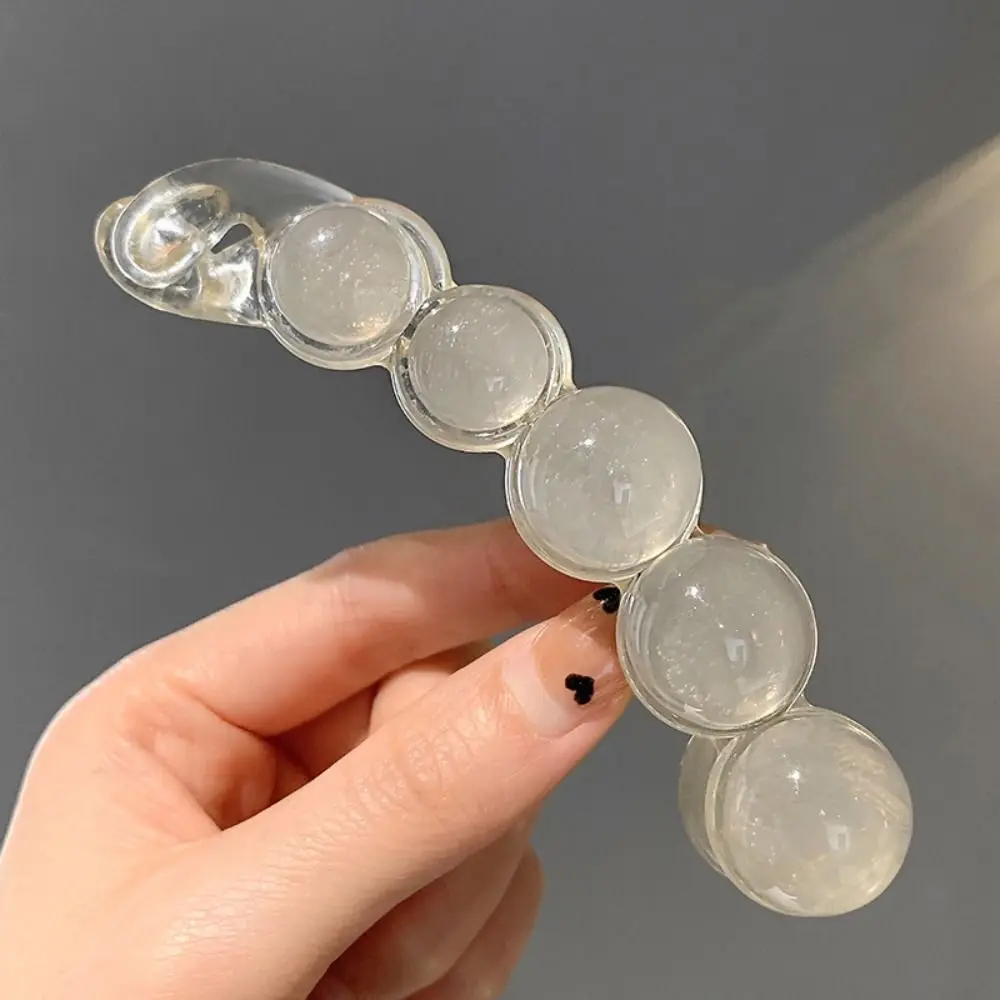 

Round Ball Banana Clip Vintage Hair Clip Hairpin Vertical Clip Headwear Korean Style lady