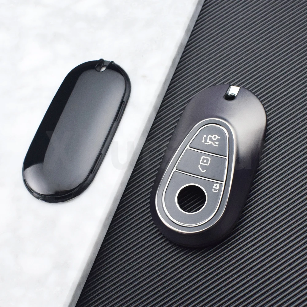 Gun Grey TPU Car Key Case Cover Shell Protector for Mercedes Benz Accessories
