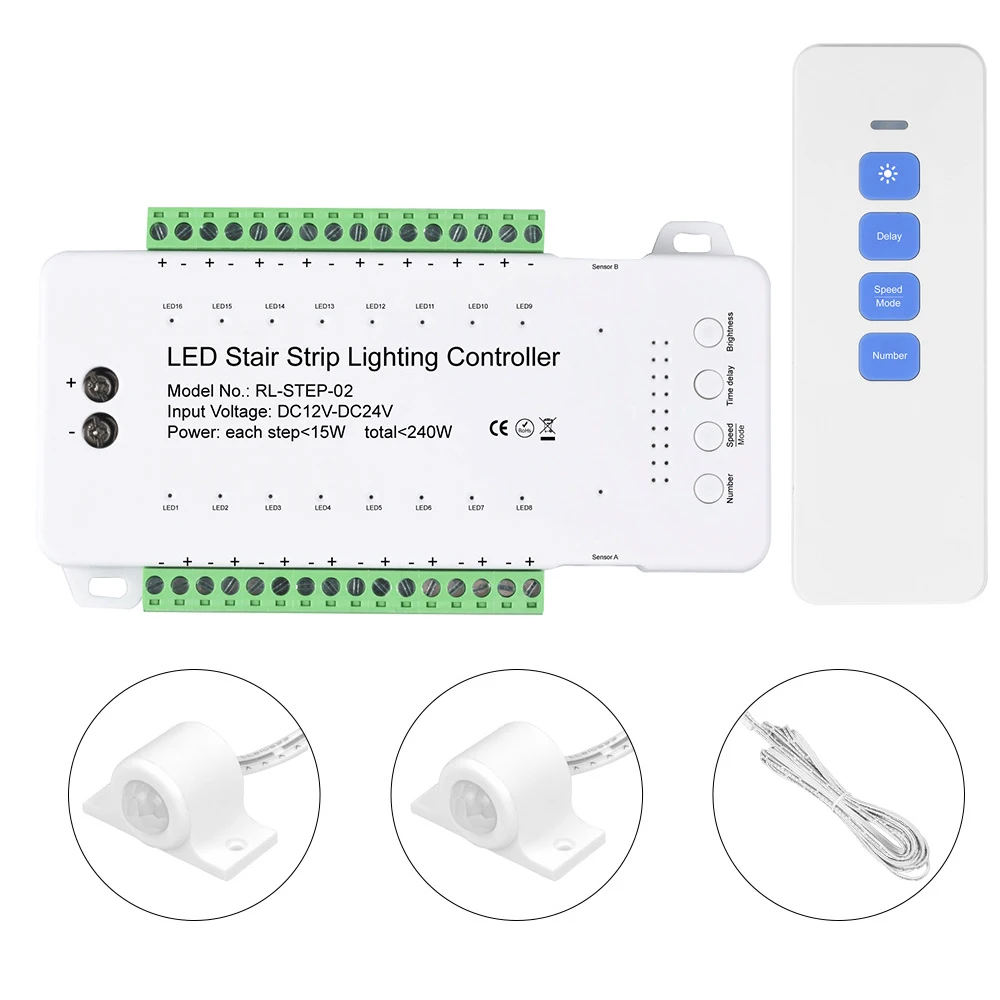 PIR   LED Ʈ  LED  Ʈѷ, RF  Ƽ , DC12V, 24V, 16 ܰ