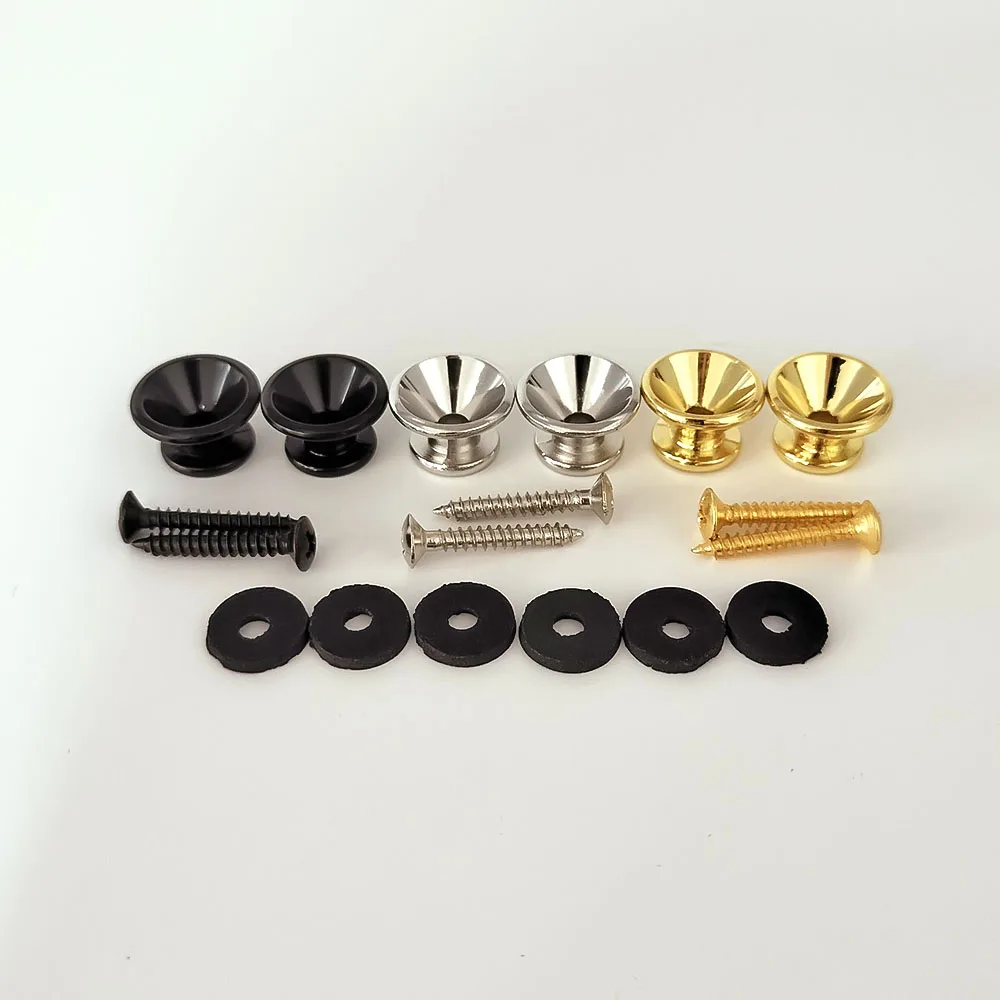 2set Guitar Strap Lock Locking Pegs Pin Metal End Strap Button for Acoustic Classical Electric Bass Guitar Ukulele Guitarra Part