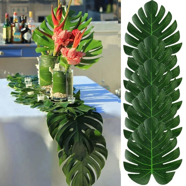 12PCS/PACK 8.3IN Green Turtle Back Leaf Set