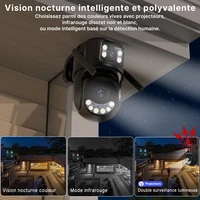 WONSDAR 2.4Ghz & 5Ghz Caméra IP WiFi mise à niveau Caméra de sécurité extérieure Suivi automatique Vision nocturne Surveillance vidéo CCTV iCsee 4