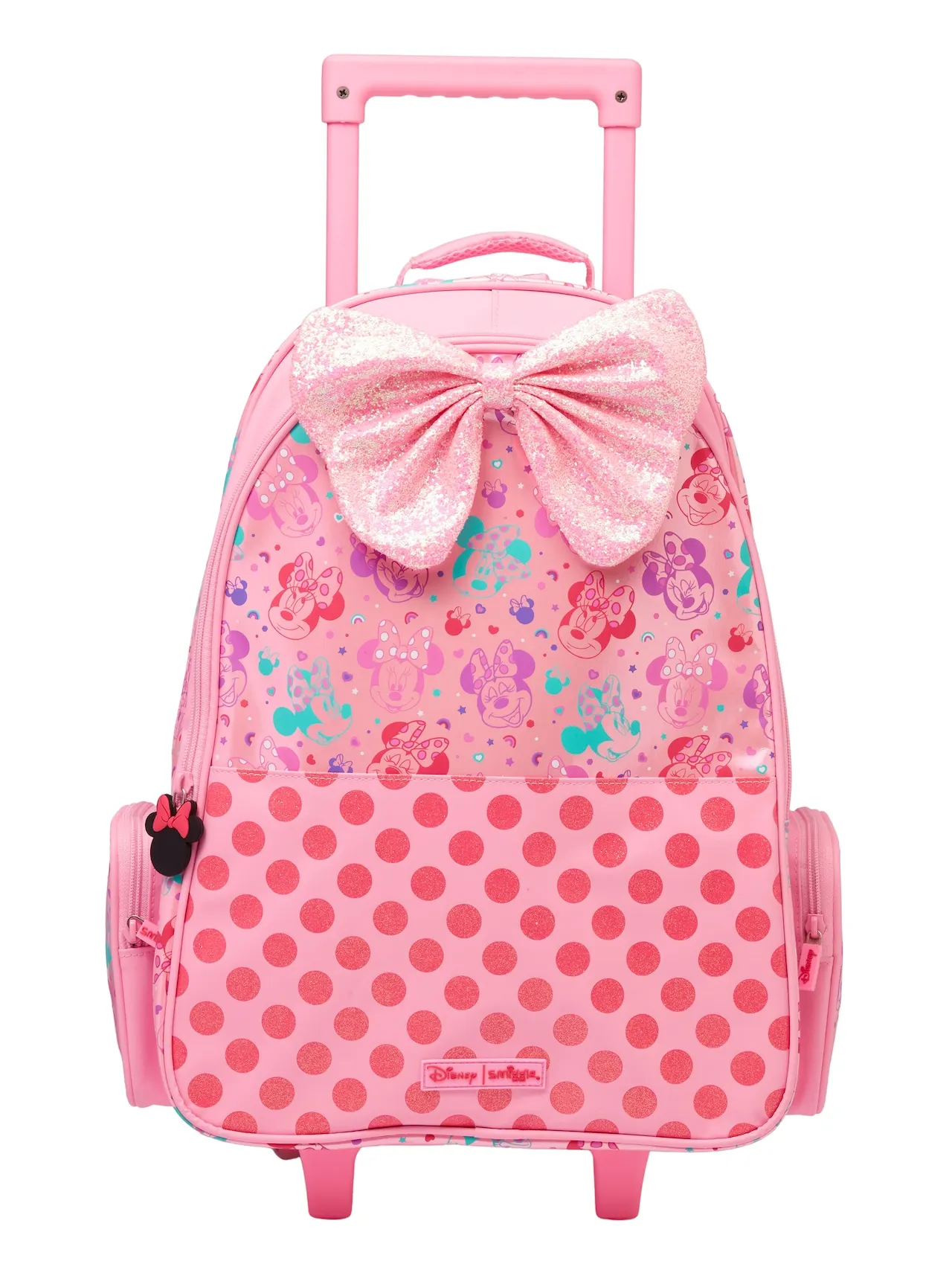 MINISO Disney Mermaid  Trolley School Bag Can Back Large Student Travel Backpack Backpack Travel