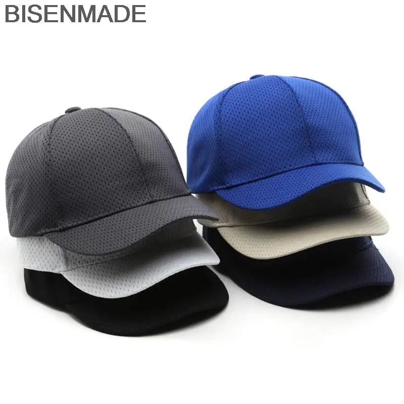 

BISENMADE Baseball Cap For Men And Women Fashion 5CM Visors Quick-Dry Hats Simple Hollow Out Sun Caps Outdoor Sport Summer 2022