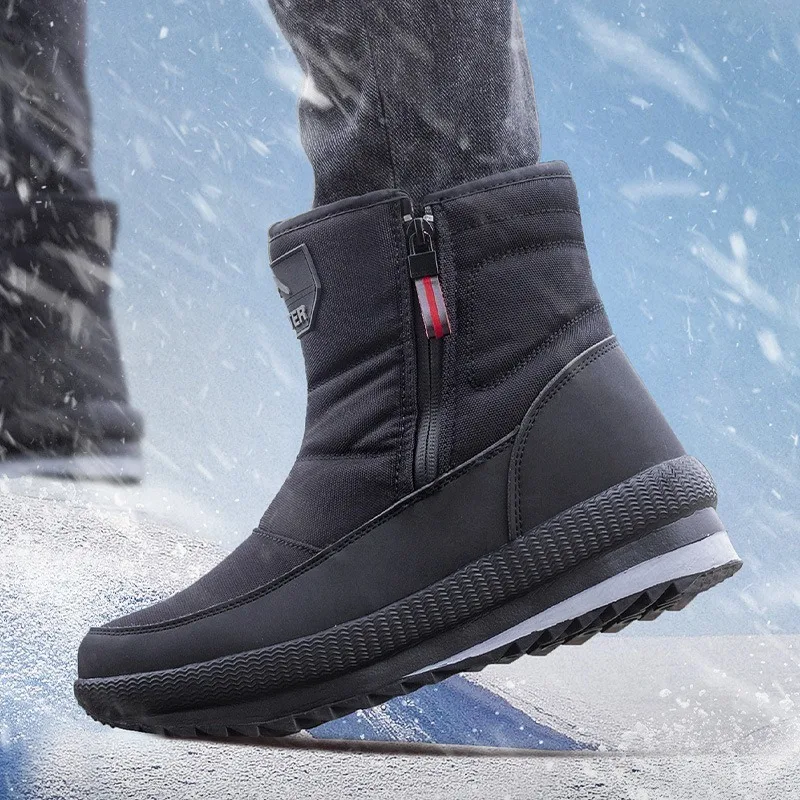 Winter-Snow-Shoes-for-Men-Waterproof-Wool-Plush-Warm-Boots-Platform ...