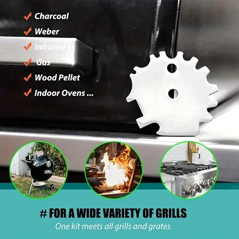 Portable Metal BBQ Grills Grate Cleaner Cleaning Barbecue Scraper Scrubber Tool Grill Cleaning Barbecue Grill Scraper캠핑