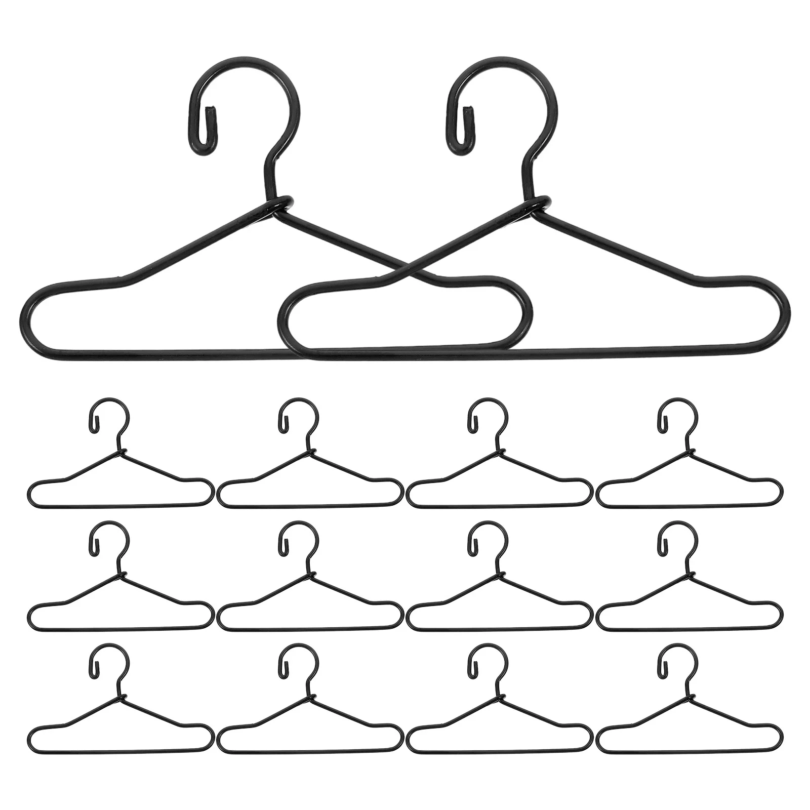 

55 Pcs Clothes Hanger Small Hangers Decors Mini Little Tiny House Hanging Metal Baby