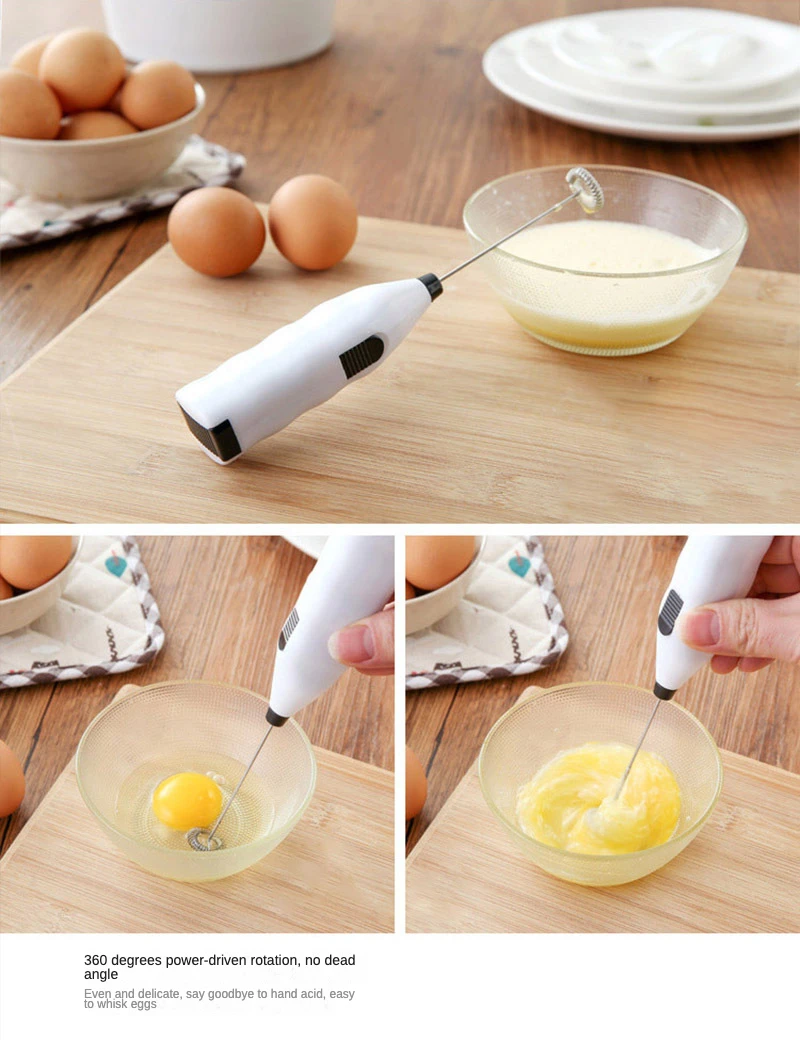 Fouet à Œufs Manuel En Acier Inoxydable - Mécanisme à Manivelle - Pour Crème Fouettée, Mayonnaise, Sauces - Taille M 30 Cm