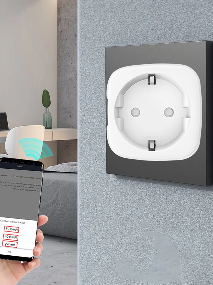 WiFi 연결 소켓 스마트 소켓은 Alexa와 호환되며 전력 소비 측정을 위한 타이머 및 카운트다운 기능을 갖추고 있습니다.