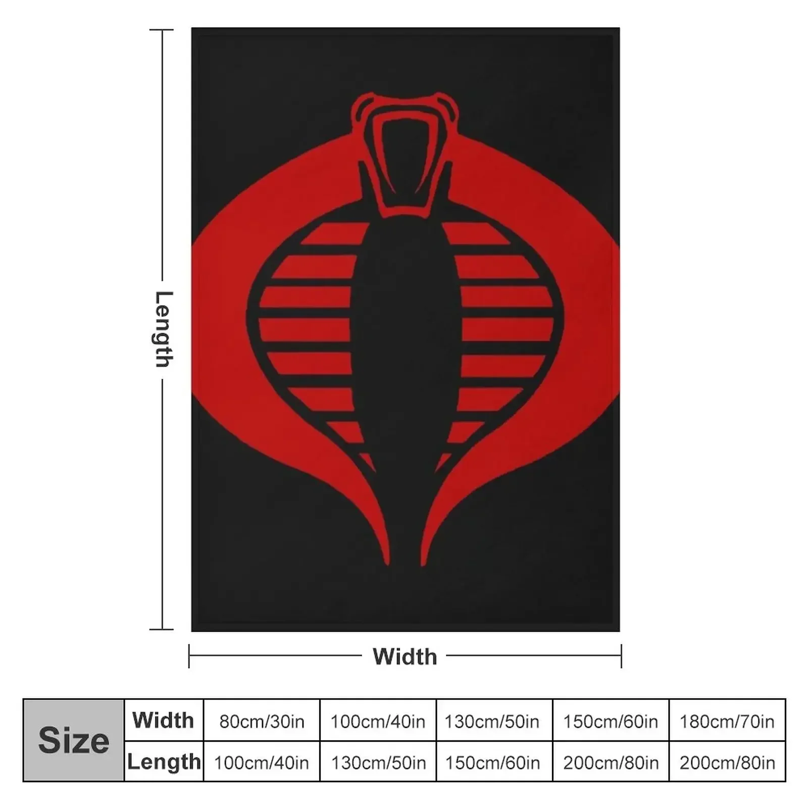 Gi Joe Cobra Enemy Logo Throw Blanket Blanket Sofa Travel Blanket 2
