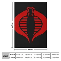 Gi Joe Cobra Enemy Logo Throw Blanket Blanket Sofa Travel Blanket 2