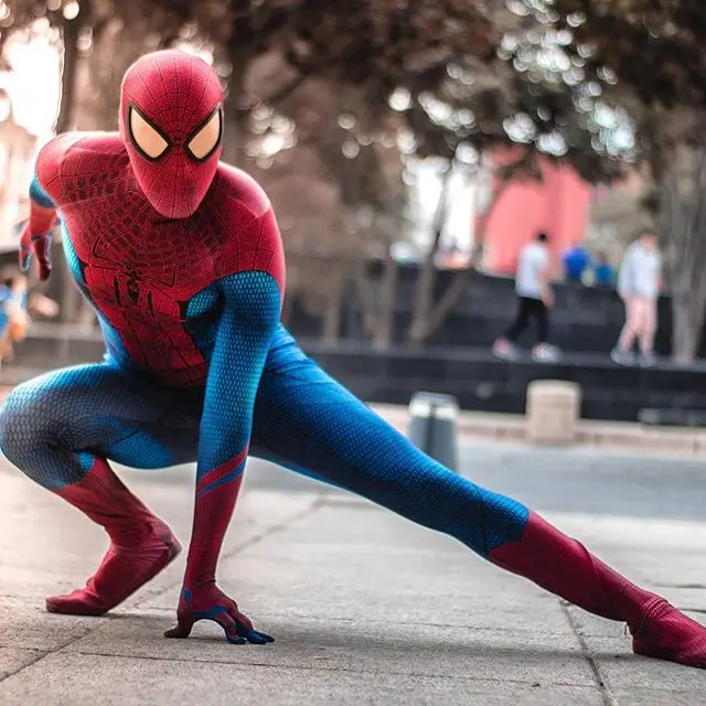 

Halloween MenAdults/Kids TASM Spiderman Cosplay Costume The Amazing SuperHero Zentai Suit Boys Male Bodysuit