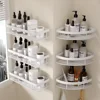 Bathroom Shelf Kitchen Storage Organizer Aluminum Alloy Shower Shelf Bathroom Accessories No Drilling Wall Shelf 2
