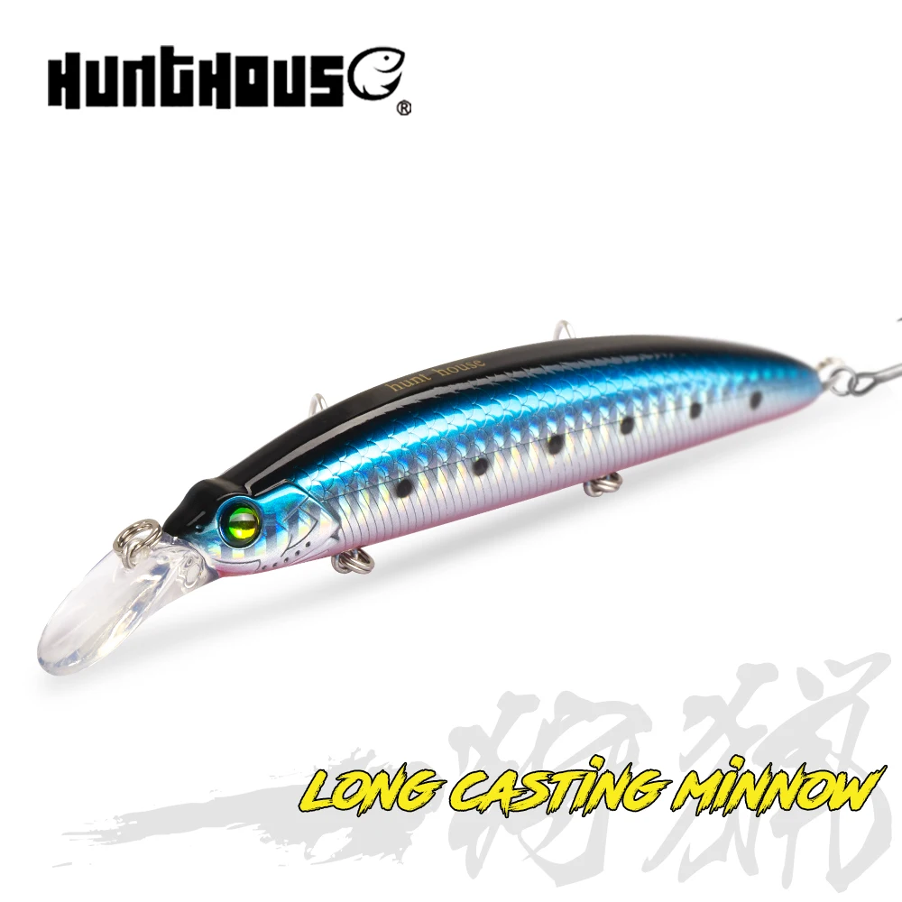 

Hunthouse Minnow Fishing Lures Chile Poke Gyodo Floating Wobblers Hard Bait 110mm/19g Long Casting Saltwater For Trout Seabass