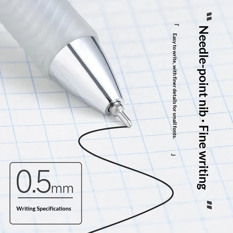 Pentel EnerGel Infree Gel Pens - Transparent Barrel with Soft Grip, 0.5mm Needle Tip, Colored Highlighter