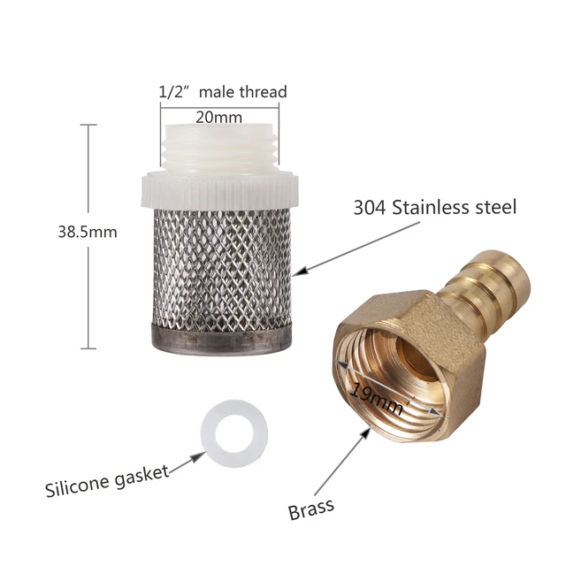 1 Pc 1/2 "Hímszűrő 6 ~ 19 Mm -Es Vízszivattyú Tömlőszűrő Sárgaréz Szűrő Idegen Anyag Védő Tömlőszerszám - Image 2