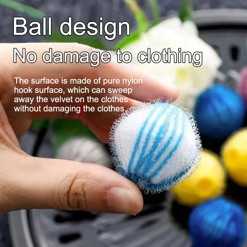 Washing Machine Hair Remover Laundry Ball Kit Nylon Anti-winding Ball Fluff  Cleaning Lint Fuzz Grab Reusable Lint Catcher Home - Laundry Balls & Discs  - AliExpress