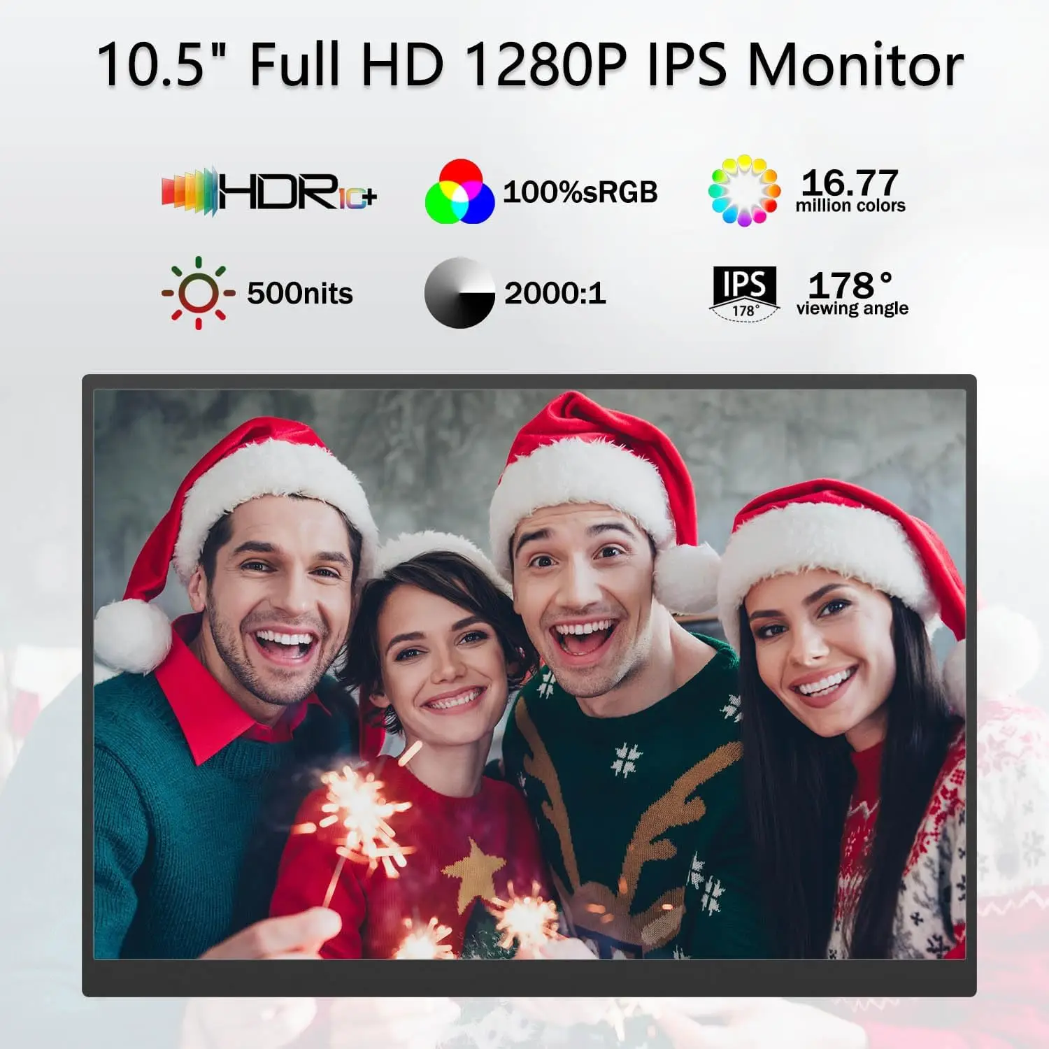 UPERFECT 450Nits 10.5 인치 휴대용 감시자 IPS FHD 1280P 100%SRGB 3:2 낮은 파란 빛 게임 스크린 FHD 매우 슬림 소형 노트북 맥 Xbox PS4/5 스위치 HDMI US