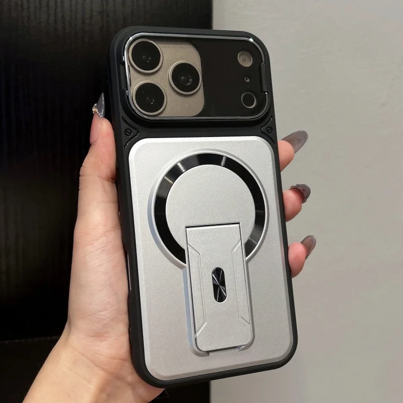 Luxury Folding Magnetic Phone Case with Lens Protector Cover