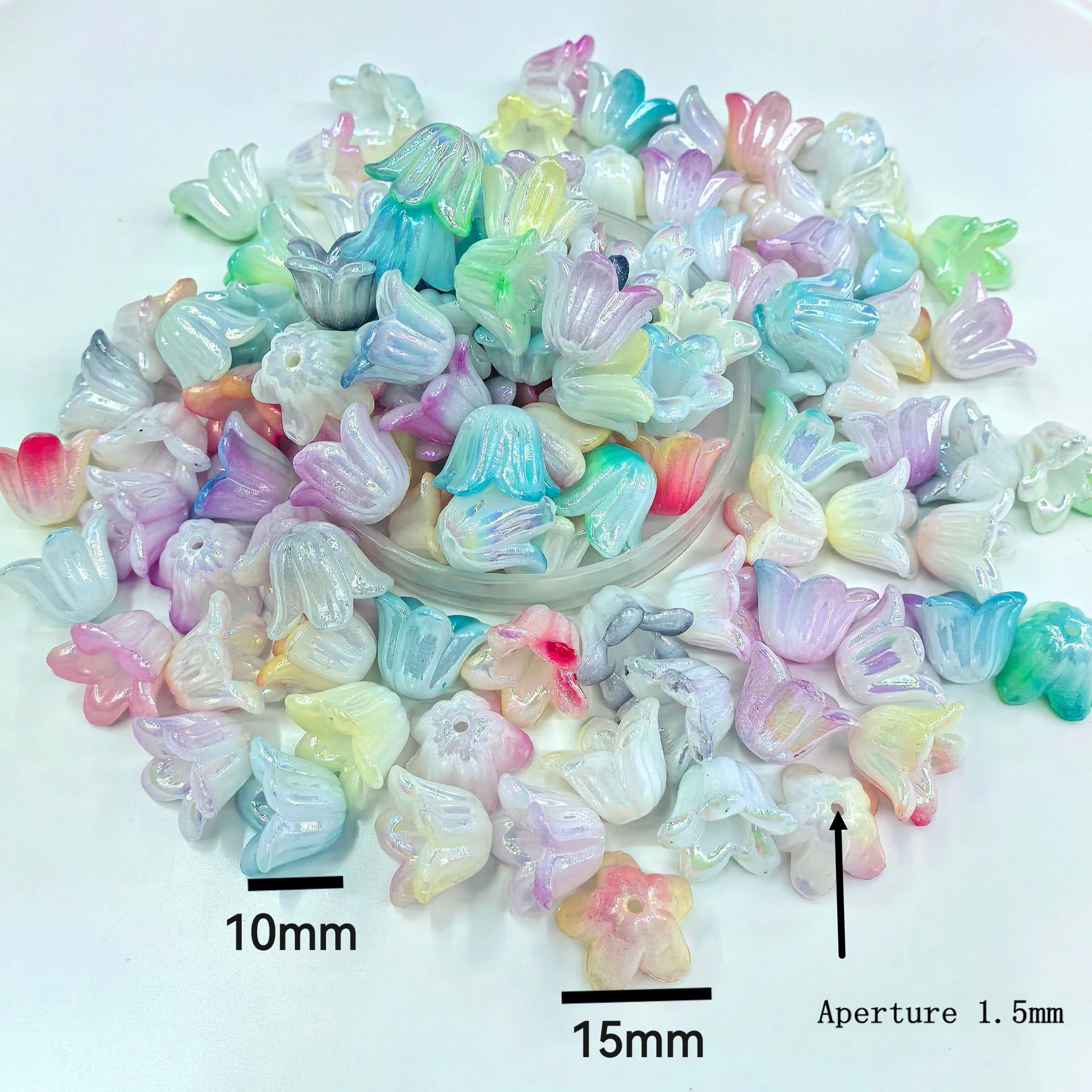 Description Picture 5 of item50PCS Convallaria majalis Design Loverly Resin Charms For Diy Embellishments Craft Fashion Cute Jewelry Making 1hole