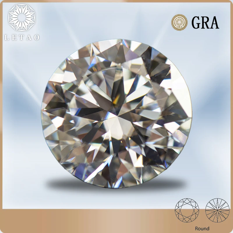 Moissanite Stone Round Cut 0.5CT-3.0CT  D Color Vvs1 Moisanite Loose Stone Wholesale Gemstone for Moissanite Jewelry