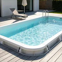Piscine hors sol personnalisée en acier galvanisé robuste, portable pour la famille 1