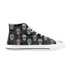 Sugar Skull All Souls Day Floral Skeleton Flowers Casual Cloth Shoes High Top Comfortable Breathable 3D Print Men Women Sneakers 3
