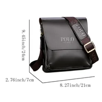 Sac à bandoulière Polo d'affaires décontracté Paul sac en cuir Vertical sac à bandoulière pour documents officiel pour hommes tendance 2