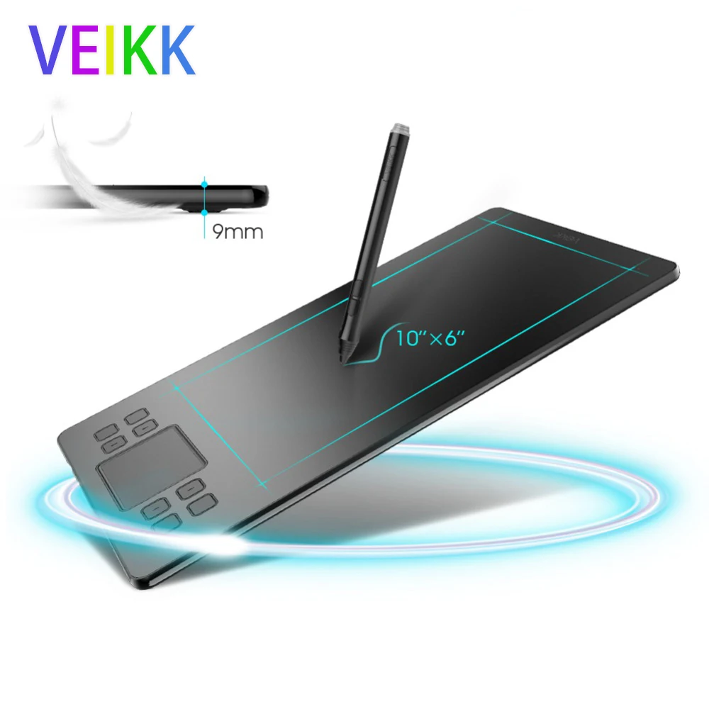 Veikk New 1060 Plus 8192 Levels Digital Tablet Graphics Drawing Tablets Animation Drawing Board