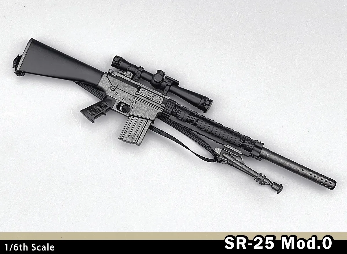 マシンガンSR-25モデル玩具,狙撃兵,プラスチックモデル,1:6