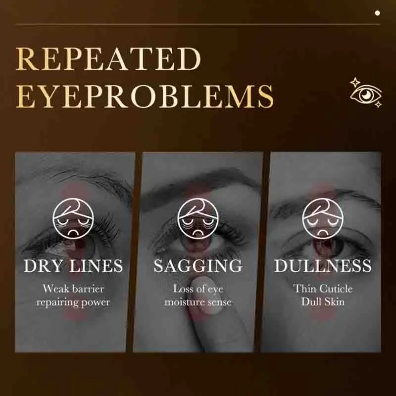 SADOER 24K Golden Eye Cream Anti Dark Circles Removal Eye Bags Anti-Aging Anti Wrinkles Moisturizing Eyes Skin Care Products