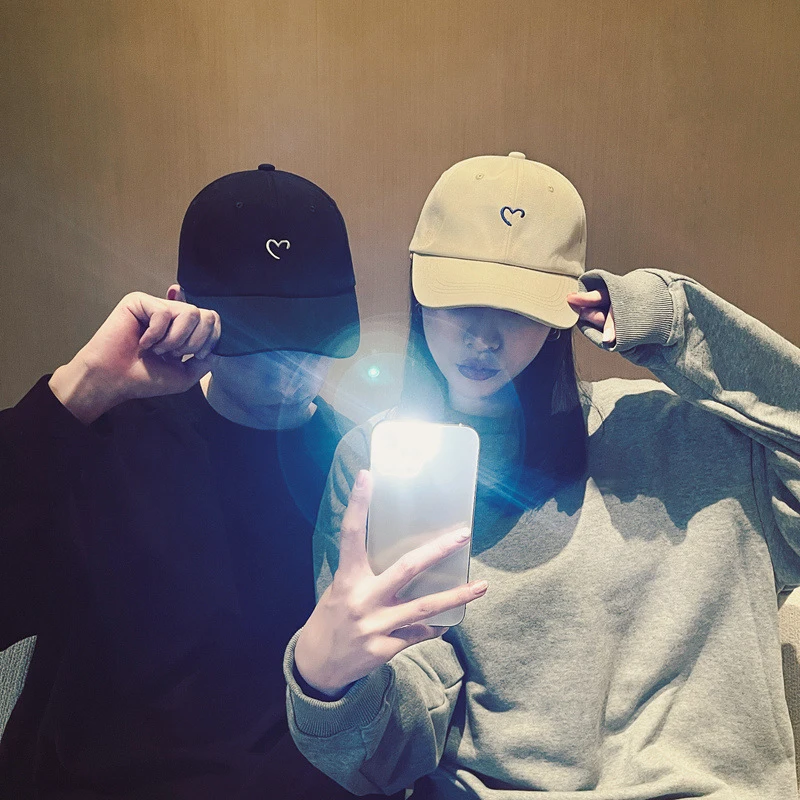 Baseballkappen Damen 3er Set - Verstellbar Mit Herz Stickerei In 5 Farben