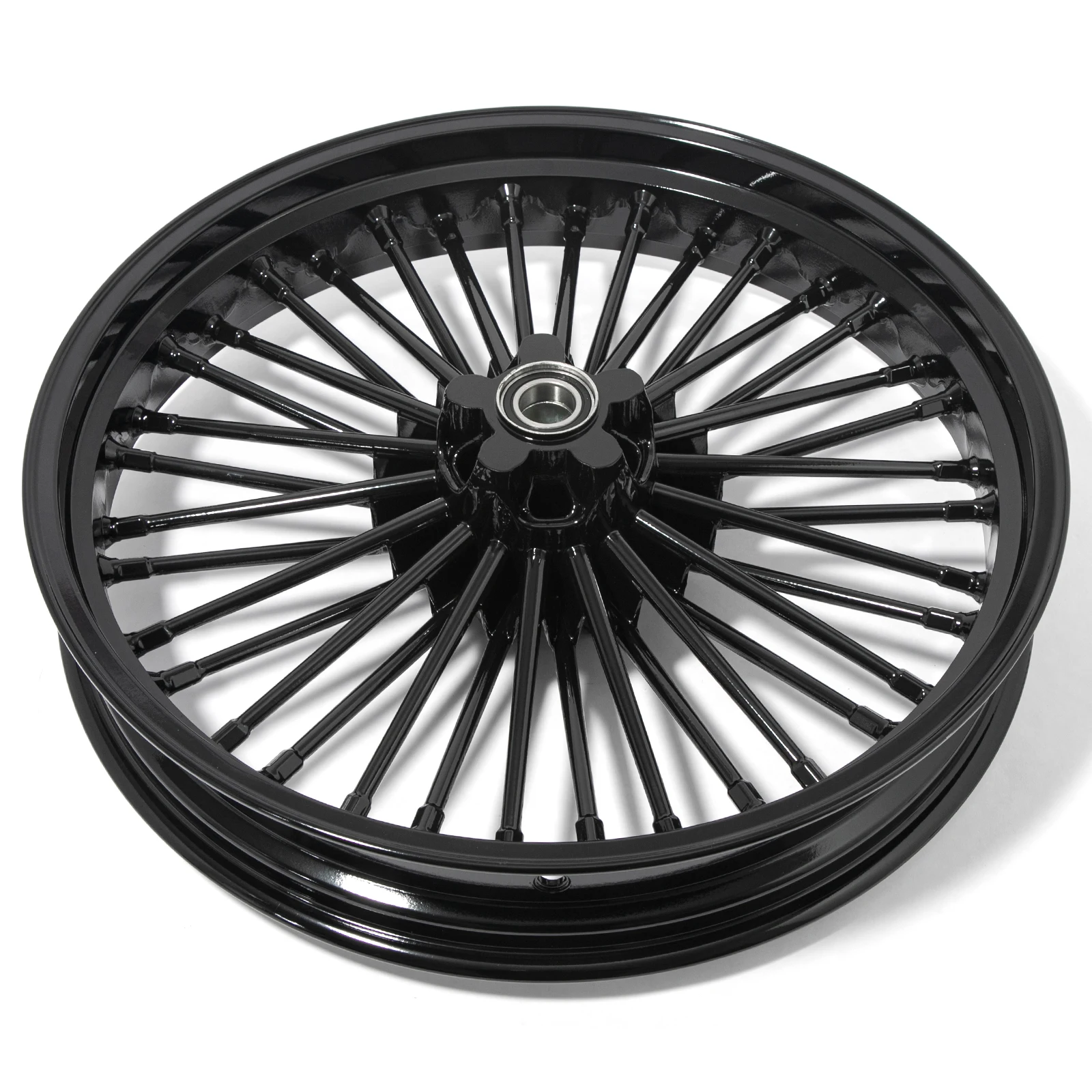 BIKINGBOY Ruota Anteriore a Doppio Disco 21' X 3.5' con 36 Raggi Fat per Touring Bagger Electra Glide FLHT Road King FLHR Street Glide 1984-2008 - immagine 5