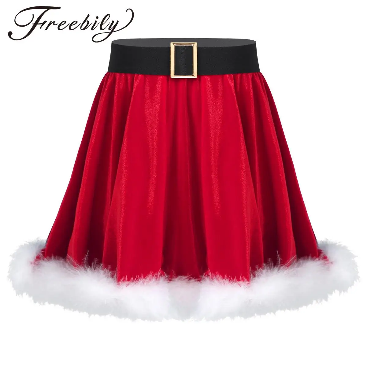 

Kids Girls Christmas Ballet Dance Skirt Xmas New Year Party Santa Claus Cosplay Costume Skating Gymnastics Performance Tutu