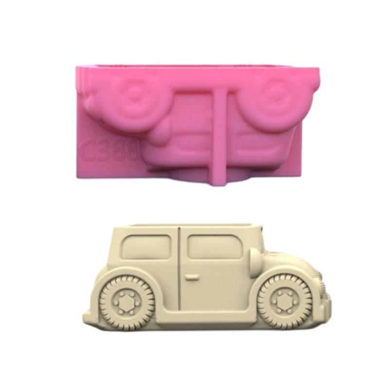 

Small Motorcar Gypsum Flower Pot Silicone Mold Epoxy Resin Casting Mold Succulent Vase Cement Clay Mold Pen Holder Mold