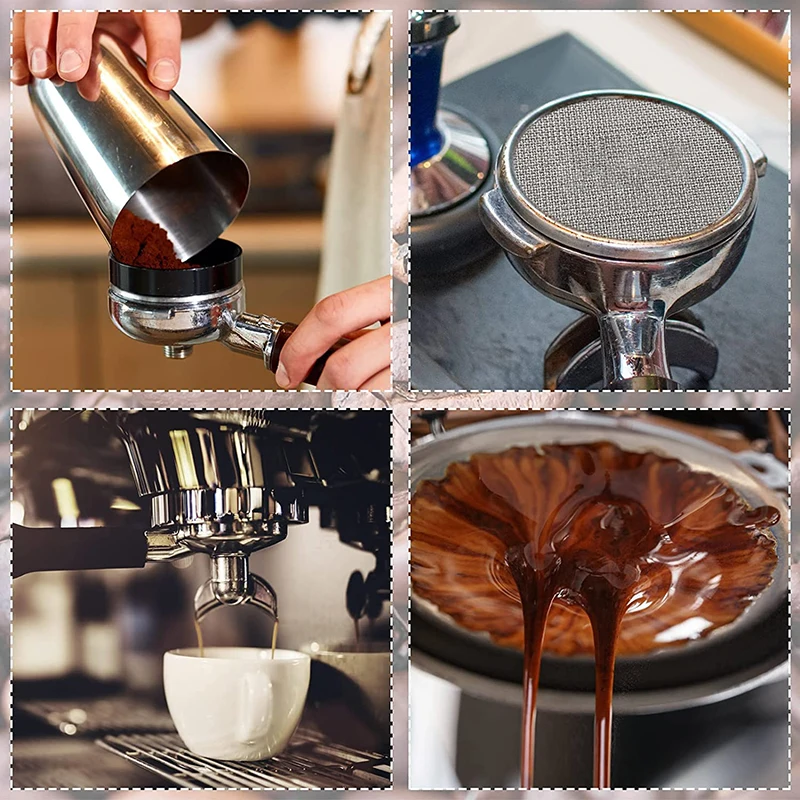 Filtre à café Barista réutilisable en acier inoxydable, plaque en maille,  écran à rondelles expresso, 51mm, 53mm, 58mm - AliExpress