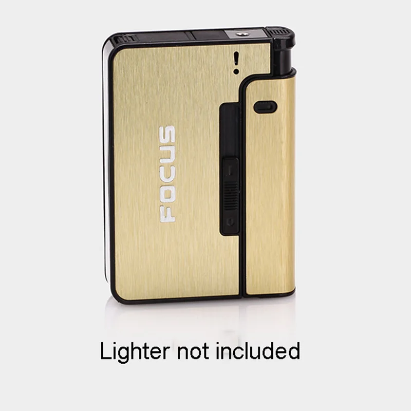 Sleek Portable Metal Cigarette Case - Holds 10 King Size Cigarettes, Perfect Gift