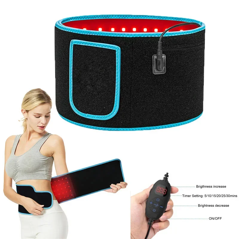 Infrared Red Light Therapy Belt For Body Pain Waist Relief Therapy Device With Timer For Muscle Shoulder Joints Pain Relief