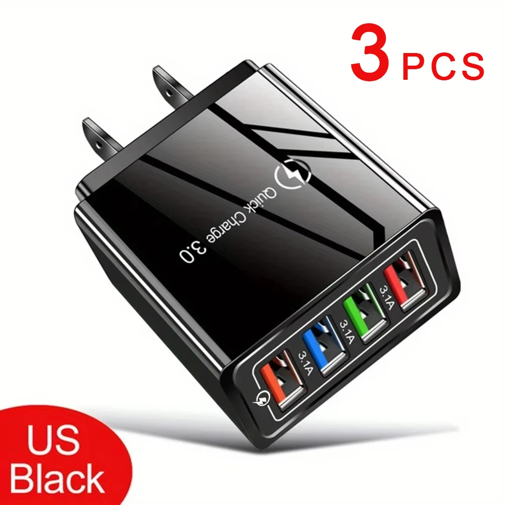 ตัวเลือกสินค้า อะแดปเตอร์ชาร์จ USB 4 พอร์ต ชาร์จเร็ว 4 ตัว พกพาสะดวก