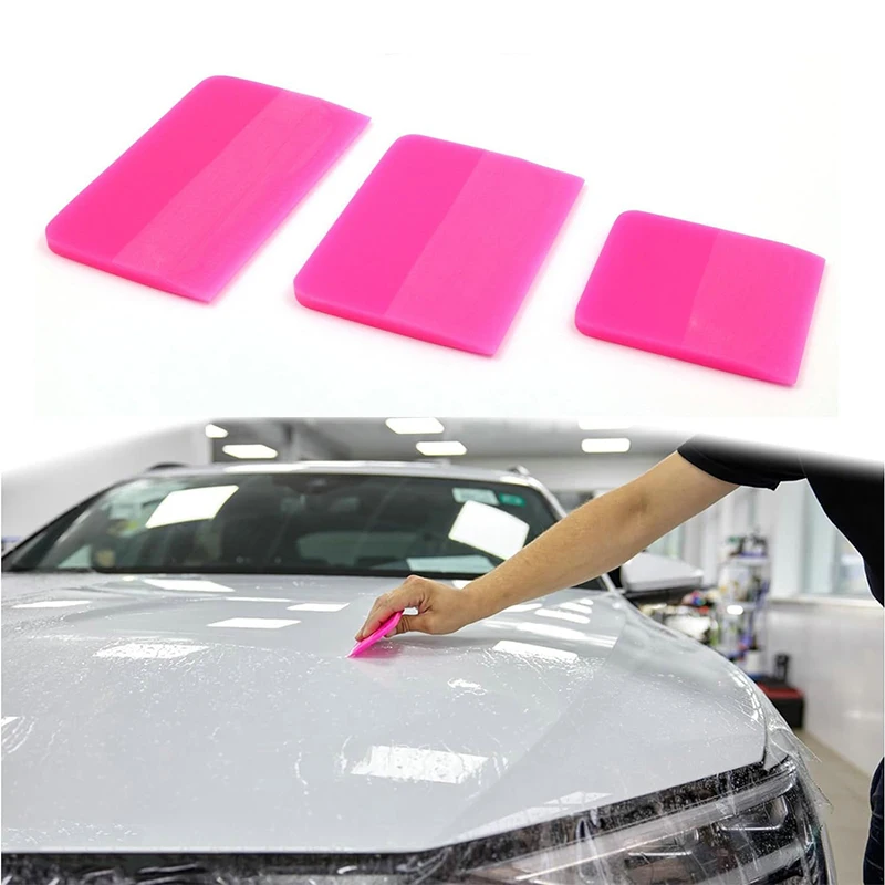 4 in 1 PPF Squeegee Anti-Scratch Rubber Scraper Soft TPU Mini Car Wrap Squeegee for film installation Vinyl Window Tint Tools