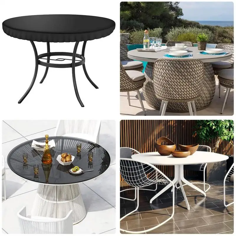 Round Table Outdoor Garden Furniture Rain Cover Waterproof Oxford Sofa Protection Garden Patio Rain Covers Furniture Cover patio furniture cover