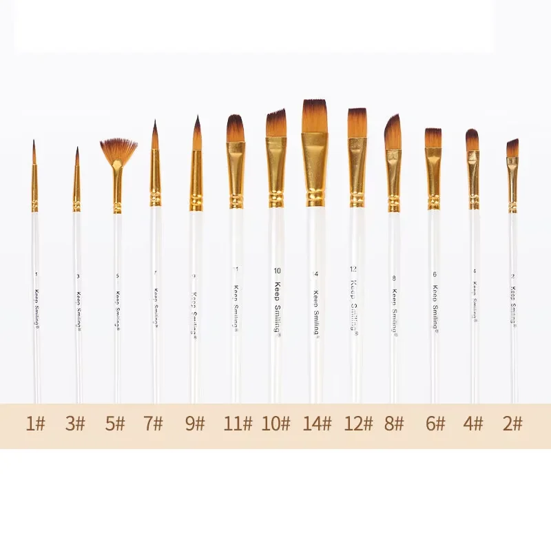 13Pcs Painting Brushes Set Artist Painting Brush for Oil Acrylic Watercolor Gouache Paint Professional Artist Supplies 2