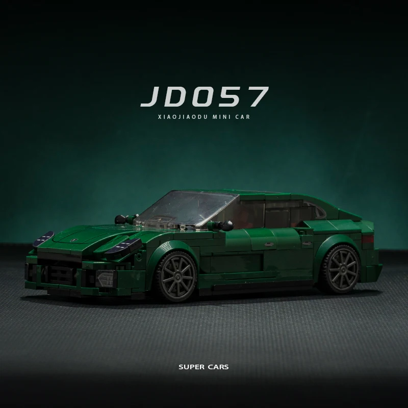 Red E30 Racing Vehicle Model Building Blocks MOC JD066 Fast Transportation Speed Car Bricks Ideas Collection Toy Kit Gift Kids