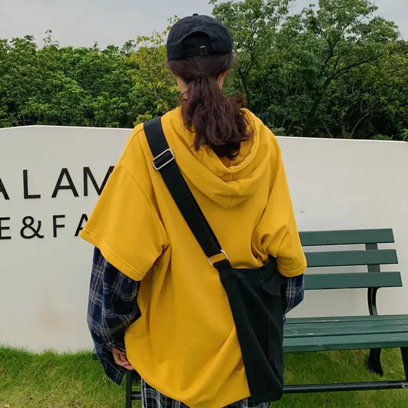 2023 Fashion Ladies Cotton Long Sleeve Top Streetwear Splice Hoody Korean Style Sweatshirt Women Spring Kawaii Hoodies Winter
