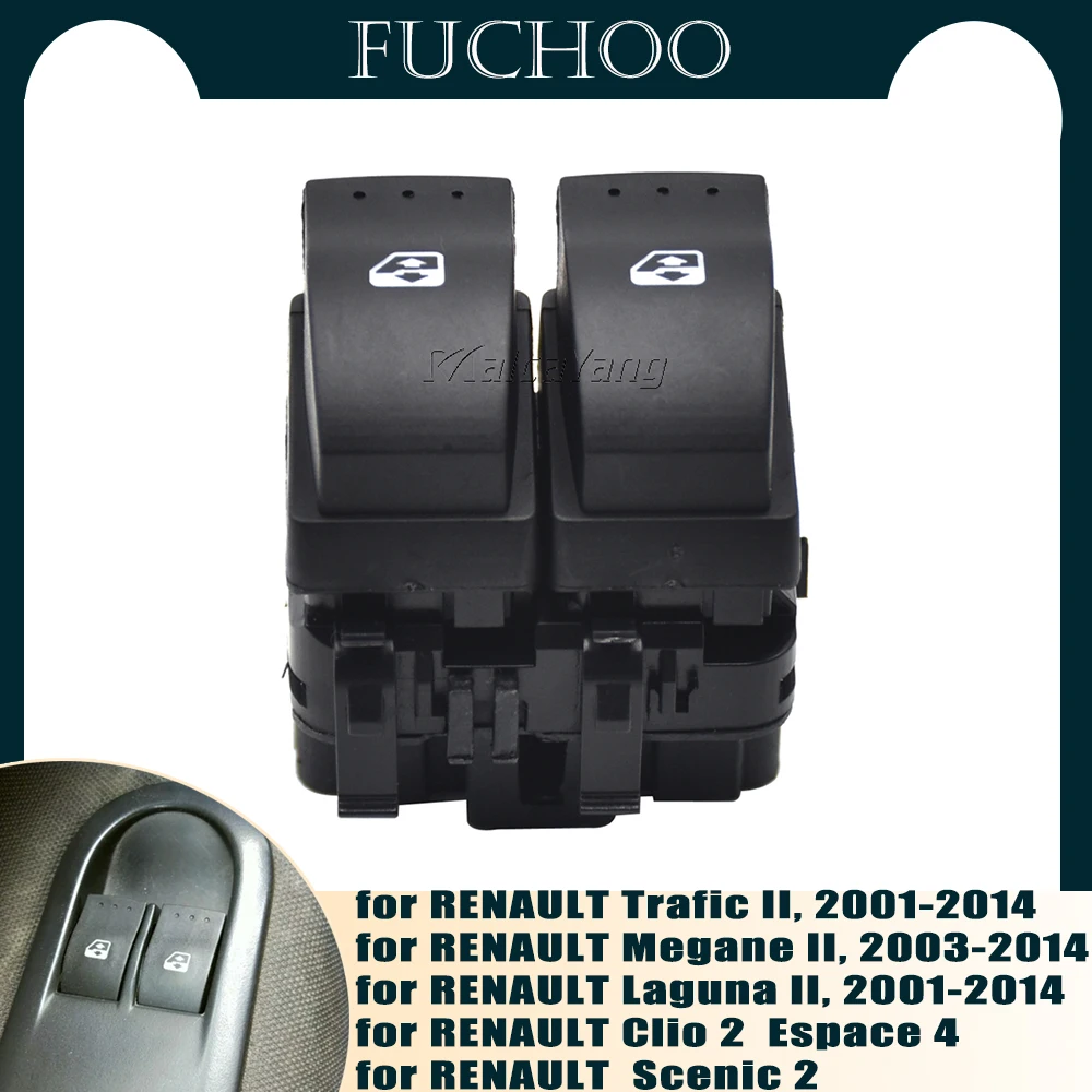 Alta Qualità Nuovo Interruttore Alzacristallo Elettrico Di Controllo Per Renault Trafic Megane Laguna Ii Clio 2 Espace 4 Scenic 2 8200315034