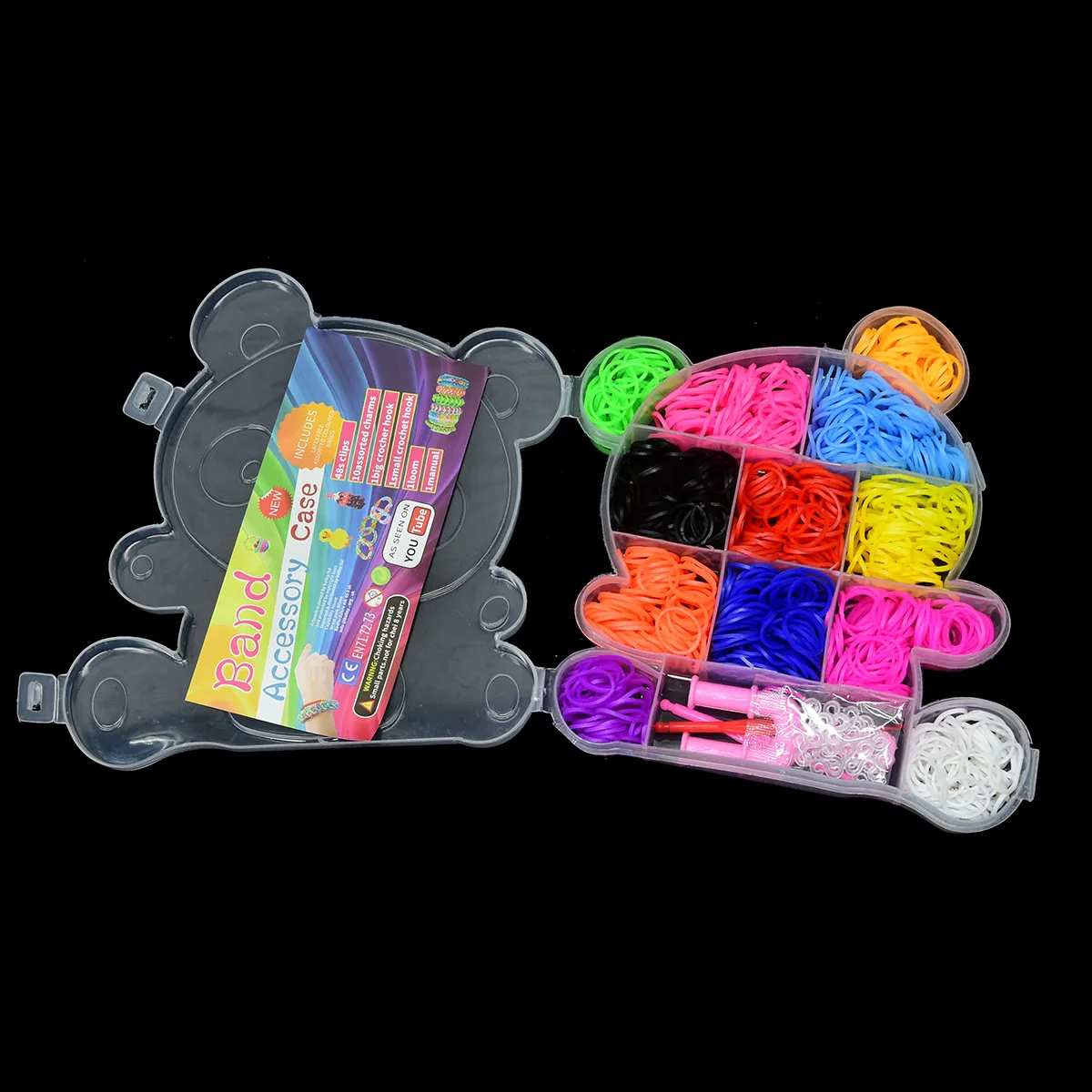 Rainbow Loom Bracelets Starter Kit Holder / Hook/Clips / Charms/2000+