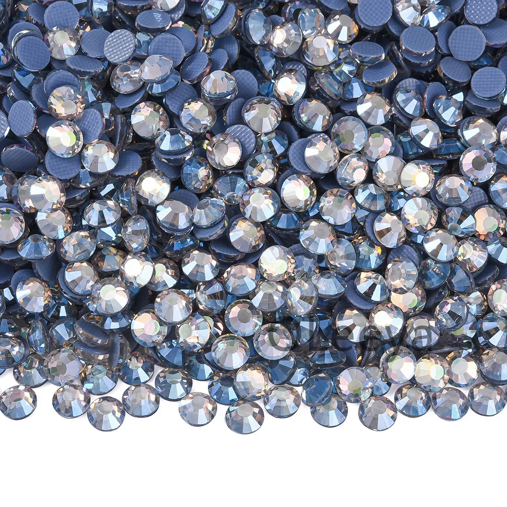 Oleeya Glitter Hotfix Rhinestones - 1440pcs Crystal Pack for DIY Nail Art Accessories