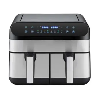 2024 New Hot Selling Dual Zone Air Fryer With Double Basket Oil Free Color Display Touch Screen 8L 9L 10L Large Capacity Oven