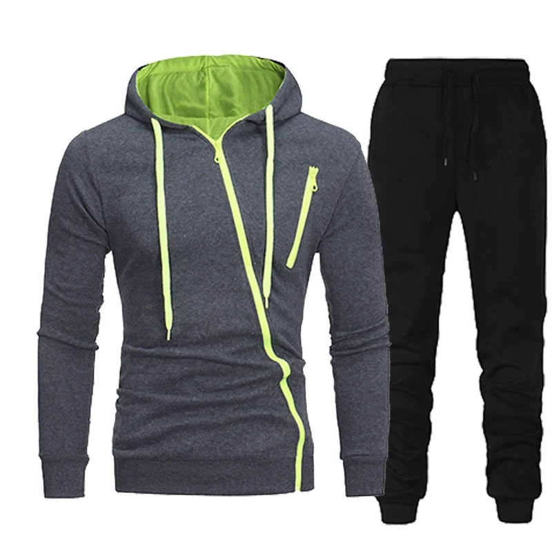 Men Casual Hoodie Pants Sports Suit