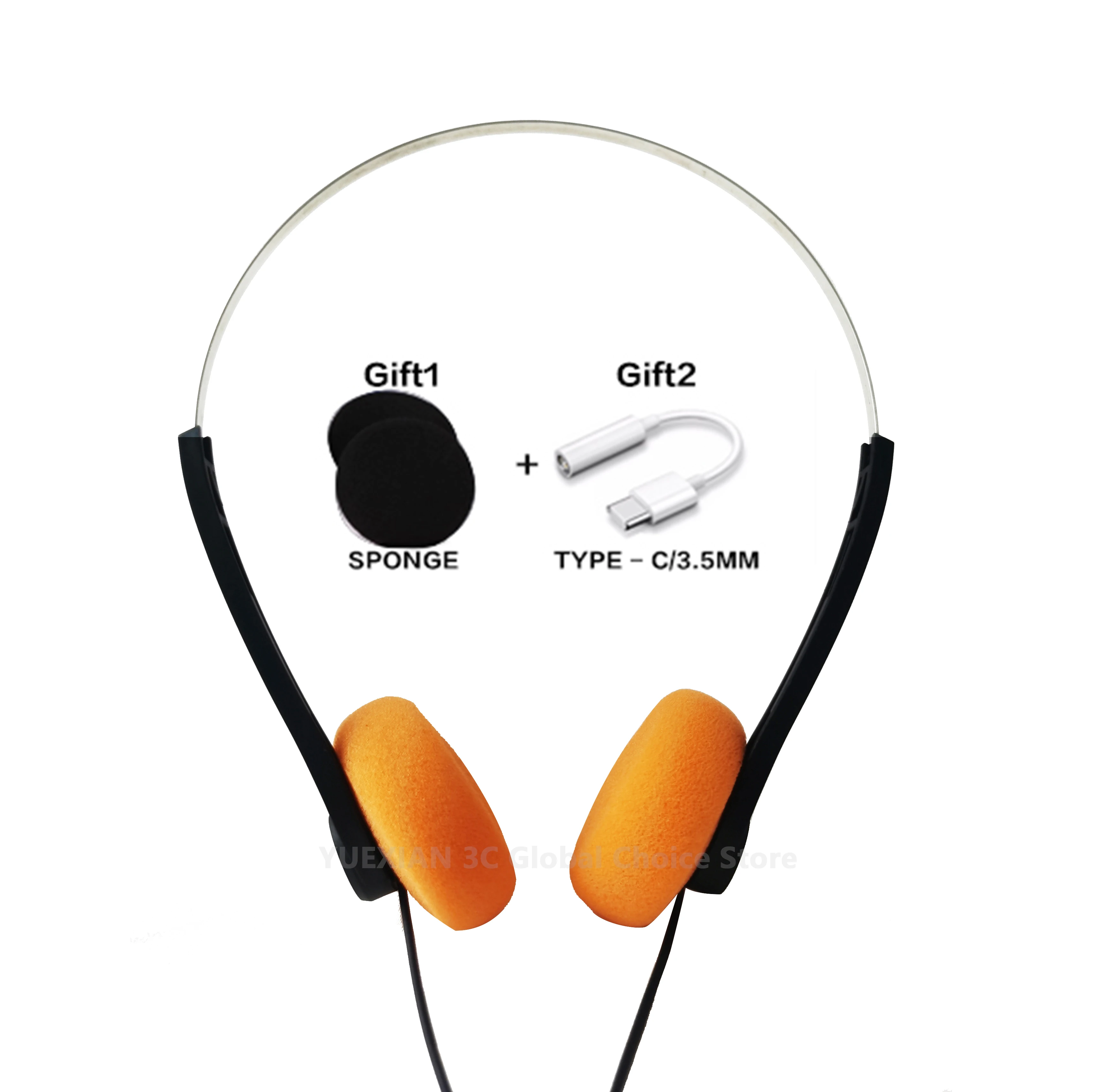 InsNewUnderwireHeadphoneMusicMp3WalkmanRetroFeelingsPortable